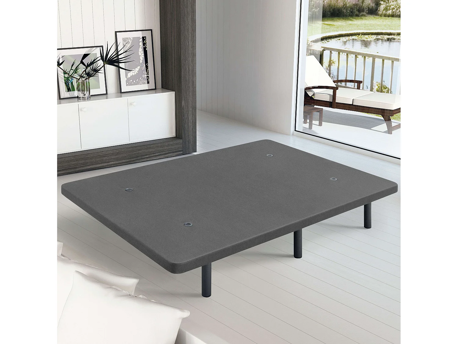 Pacote de 6 pernas de 35 cm para base de cama cilíndrica/base estofada, medidas de espessura de metal