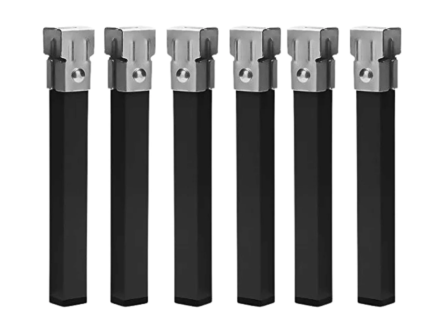 Pacote com 6 pernas metálicas quadradas 35 cm com braçadeira para base de cama tubo 30x30 mm