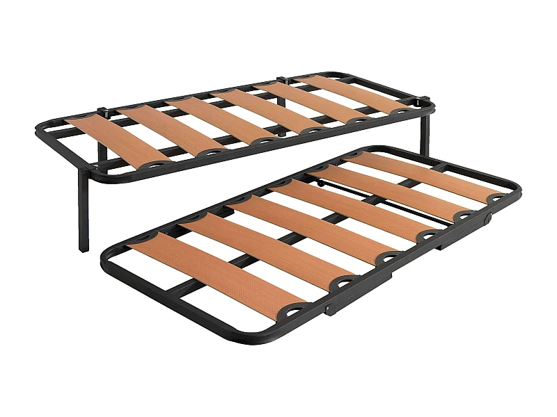 Somier Cama Canguro Tubo 40x30 mm, Patas Plegables y Ruedas (90x190 cm)