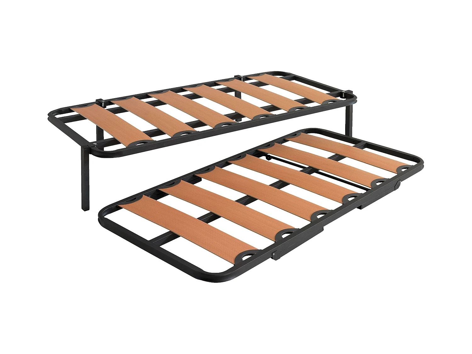 Somier Cama Canguro Tubo 40x30 mm, Patas Plegables y Ruedas (90x190 cm)