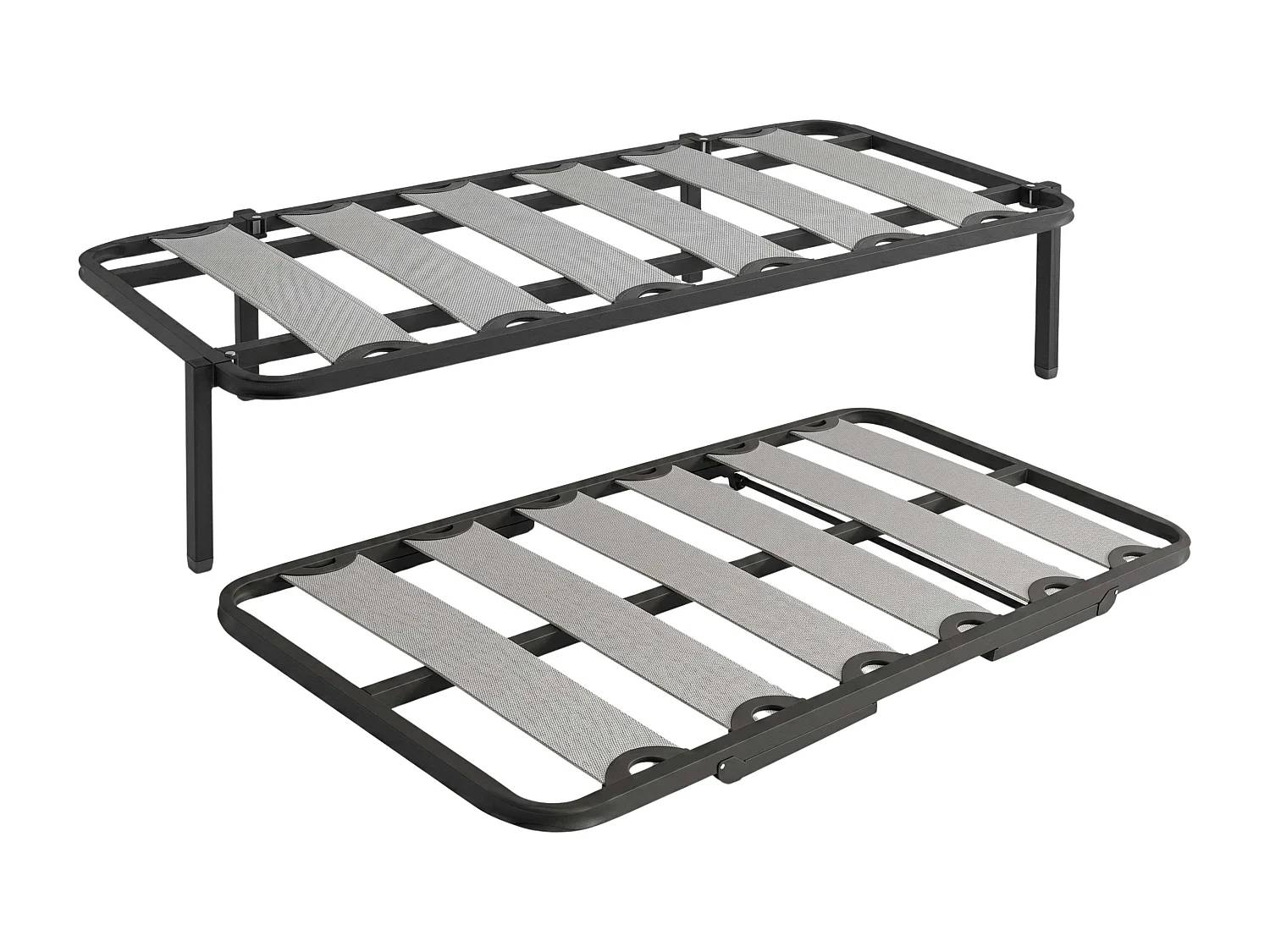 Somier Cama Canguro Tubo 40x30 mm, Patas Plegables y Ruedas (90x190 cm)