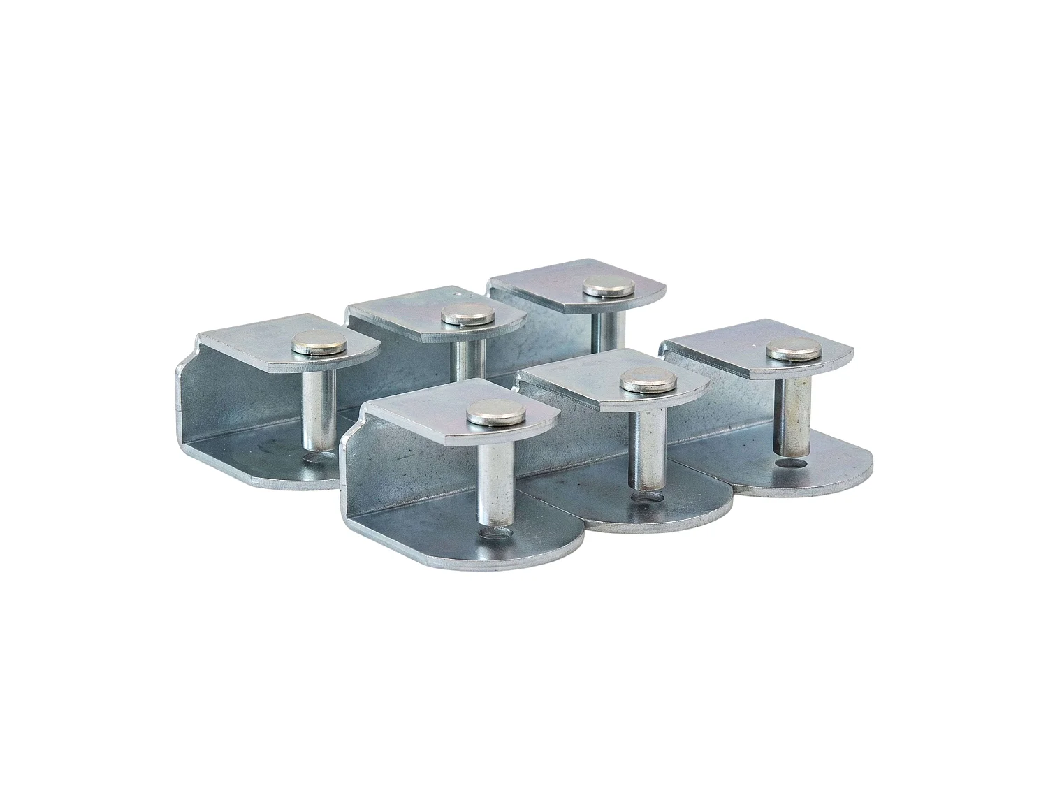 Pack 6 Patas Somier + 6 Abrazaderas Forma Cilíndrica Metal 40 cm