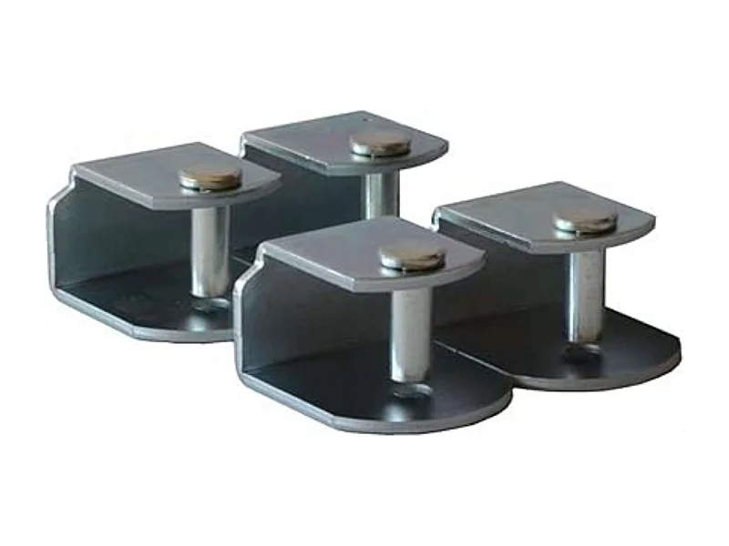 Pacote de 4 pés de estrado + 4 grampos de cilindro metálicos (30 cm)