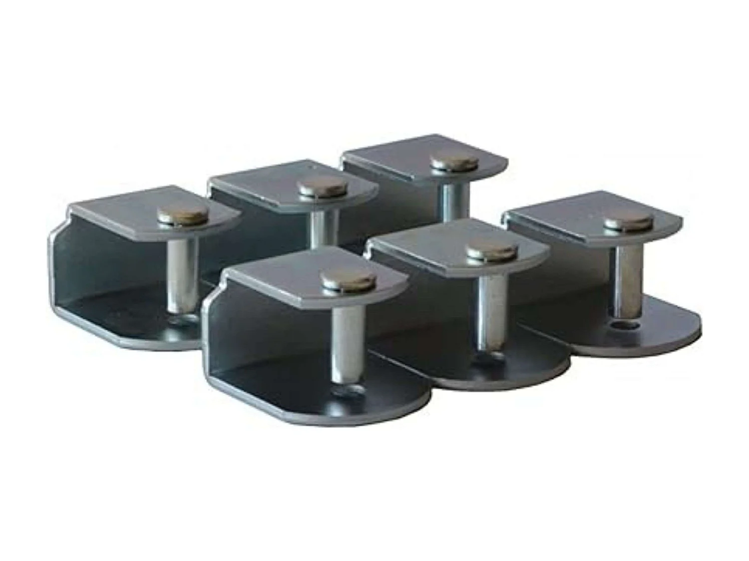 Pacote com 6 pernas de base de cama + grampos cilíndricos de metal (30 cm)