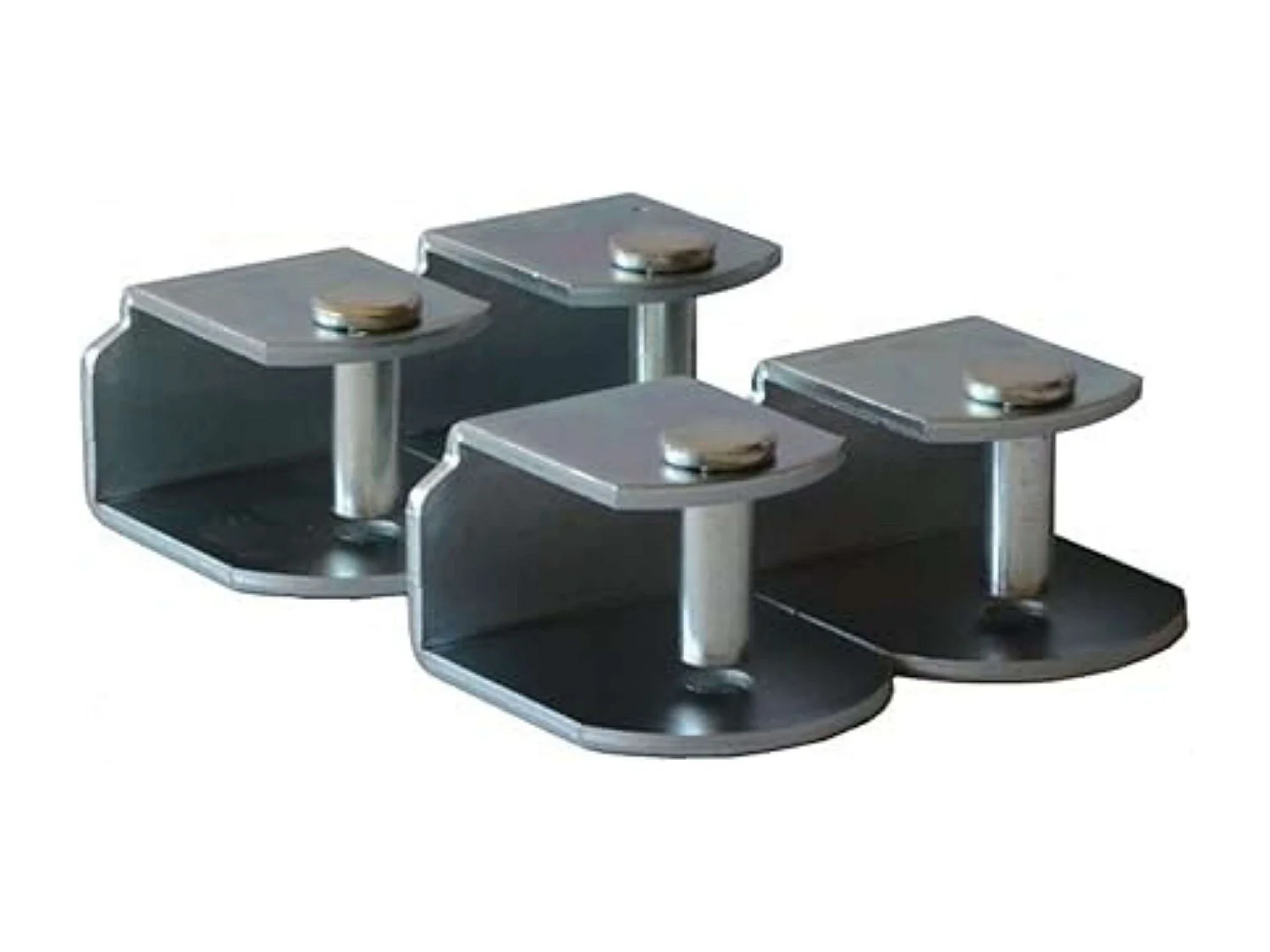 Pacote com 4 pernas de base de cama + grampos cilíndricos de metal (40 cm)