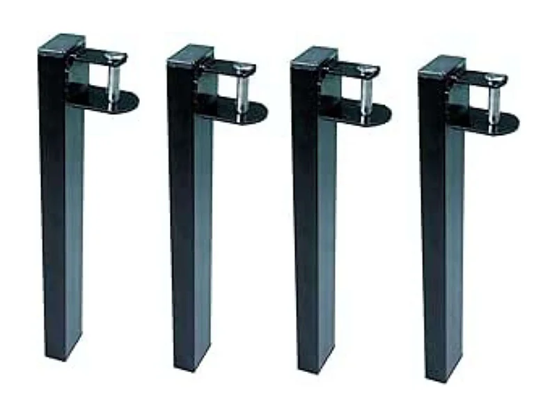 Pacote com 4 bases de cama retangulares de metal com pernas de canguru para camas de rodízio