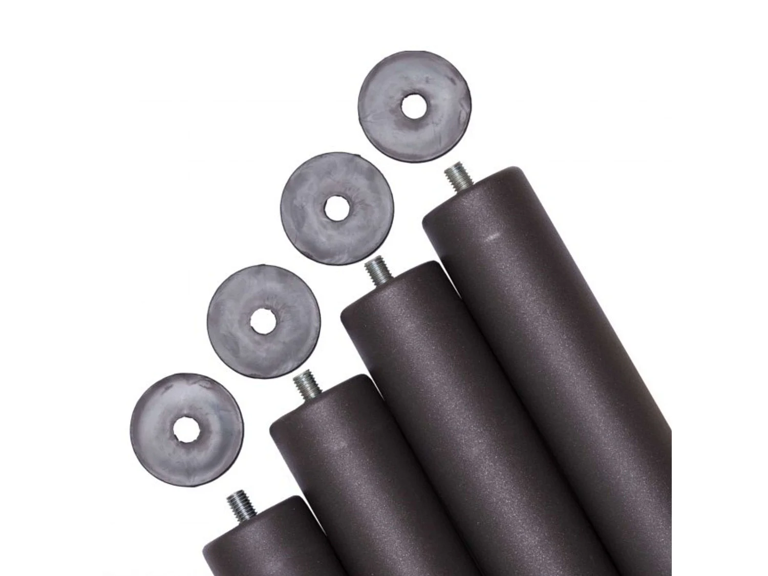 Pack 7 Patas Metálicas 25 cm Alto, Antiruido para Base Tapizada o Somier