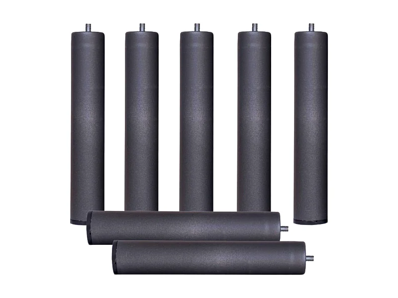 Pack 7 Patas Metálicas 25 cm Alto, Antiruido para Base Tapizada o Somier