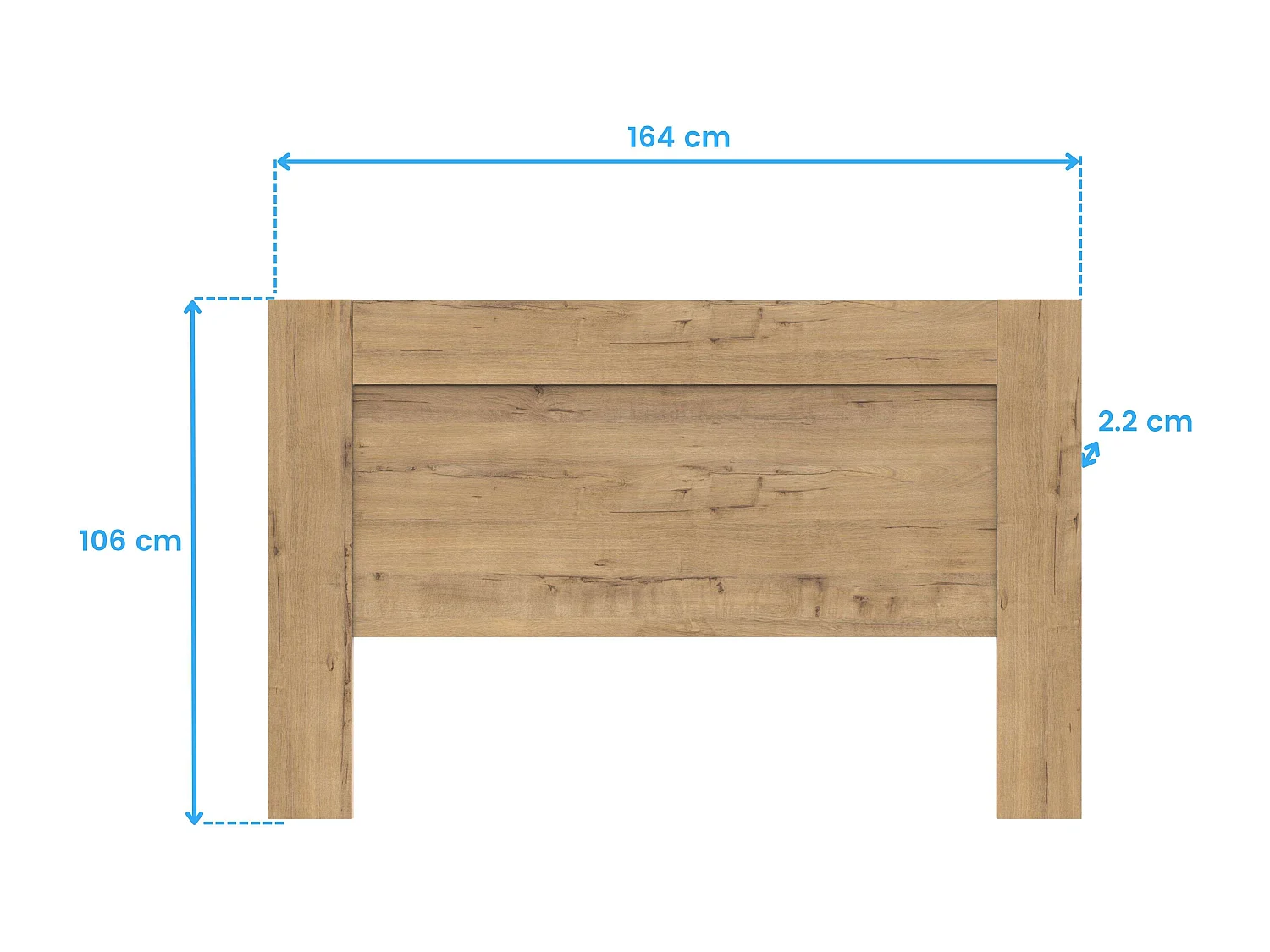 Cabeceira de cama Aroa 164 cm Carvalho dourado Quarto moderno