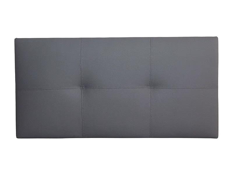 Cabeceira Isabella Cama Solteiro Couro Sintético Cinza 105x52