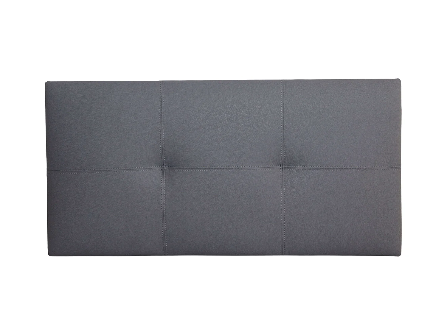 Cabeceira Isabella Cama Solteiro Couro Sintético Cinza 105x52