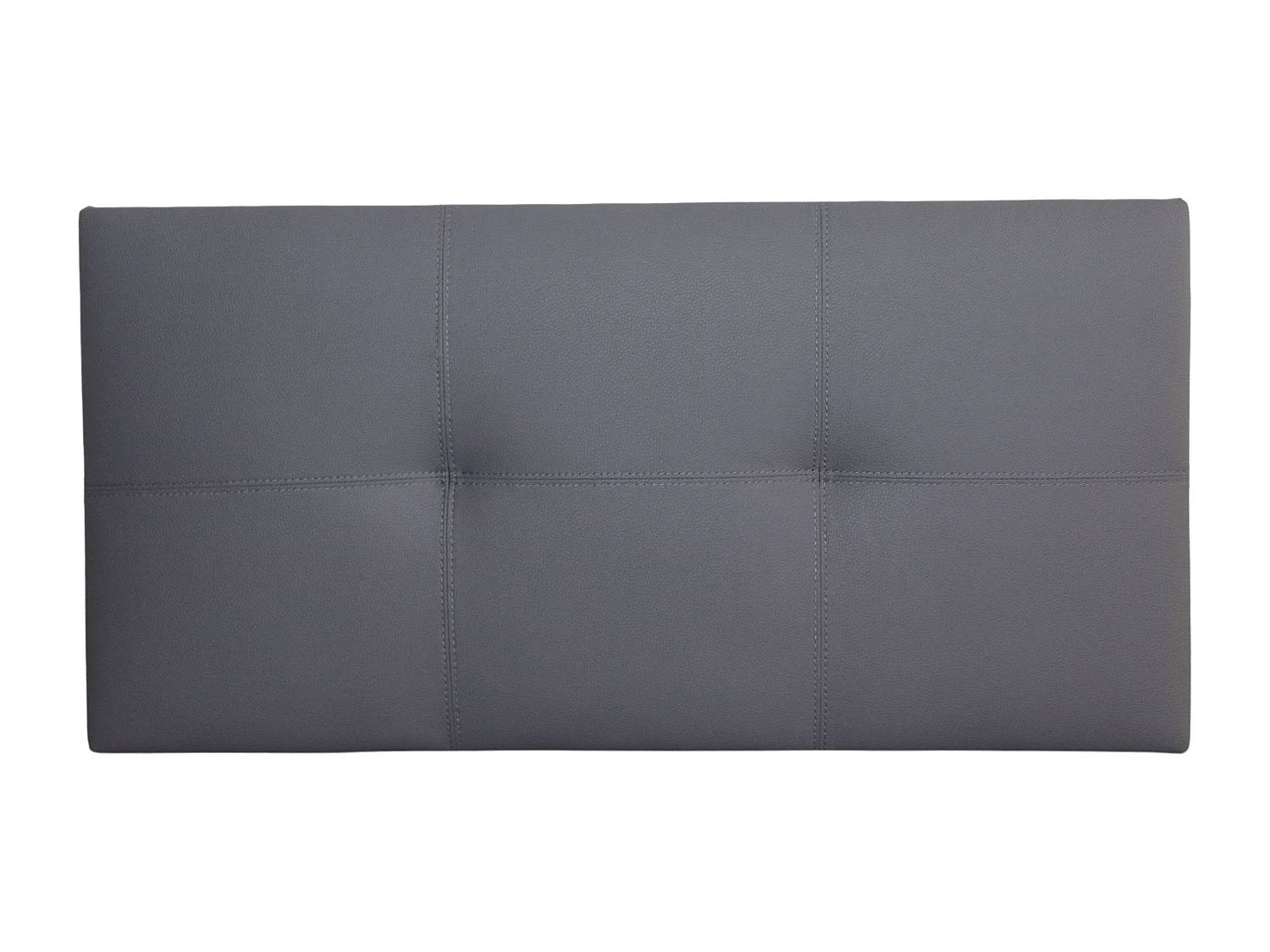 Cabeceira Isabella Cama Solteiro Couro Sintético Cinza 105x52