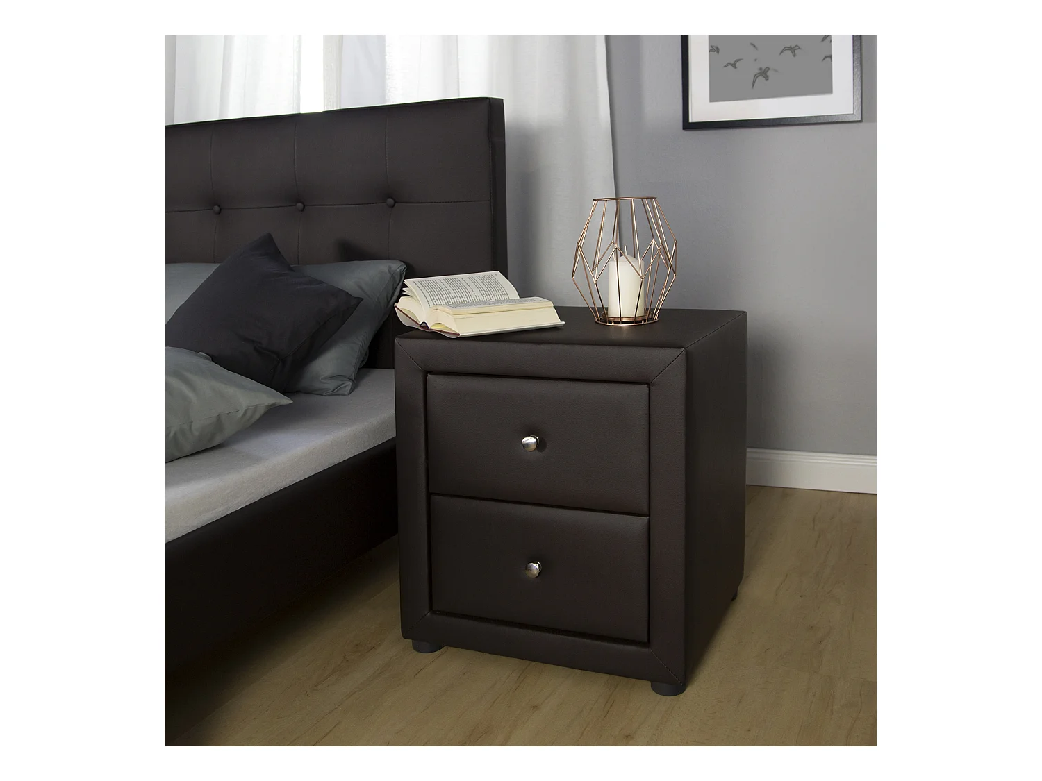 Nachttisch 53x47x41 cm braun