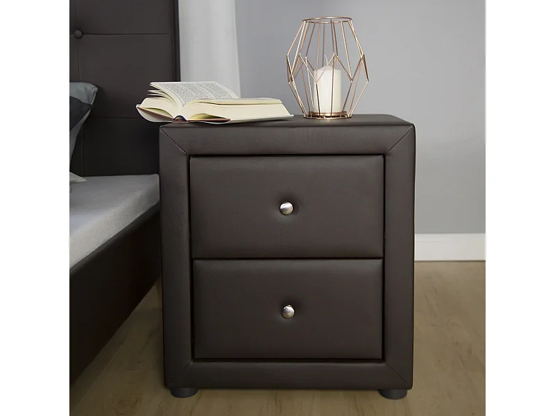 Table de chevet 53x47x41 cm marron