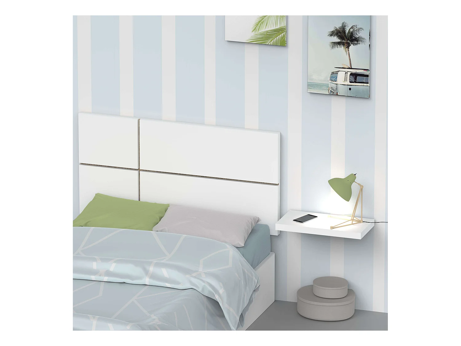 Cabecero Cama 90 Nova Blanco 100x50x3,20 cm