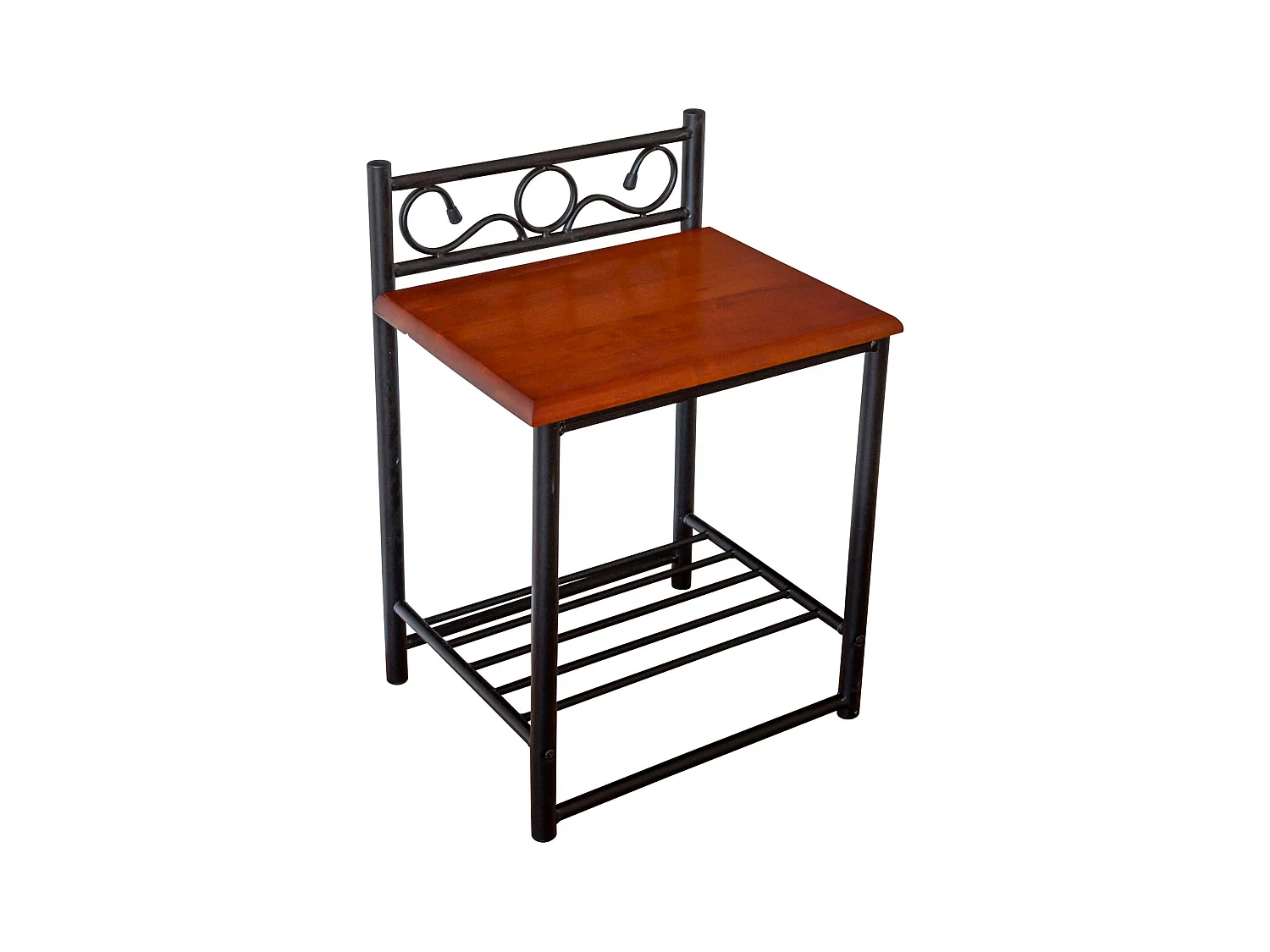 Nachtkastje 64x45x35 cm zwart metaal