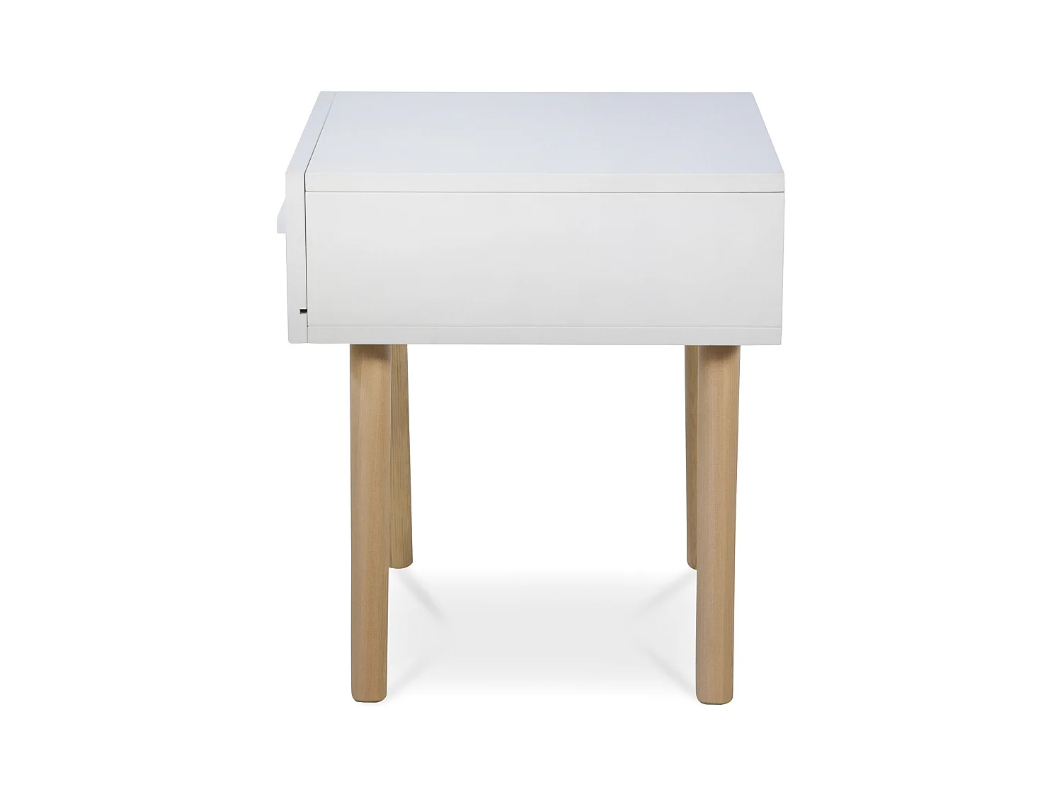 Nachttisch 40x46x40 cm weiß Nachtschrank Schlafzimmer Beistelltisch Schrank Kiefernholz Schublade