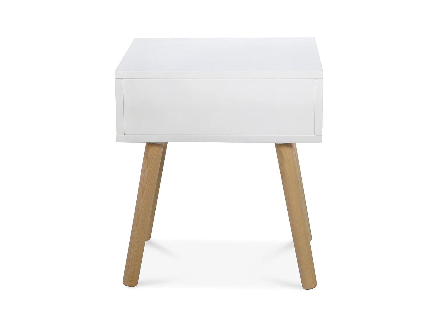 Nachttisch 40x46x40 cm weiß Nachtschrank Schlafzimmer Beistelltisch Schrank Kiefernholz Schublade