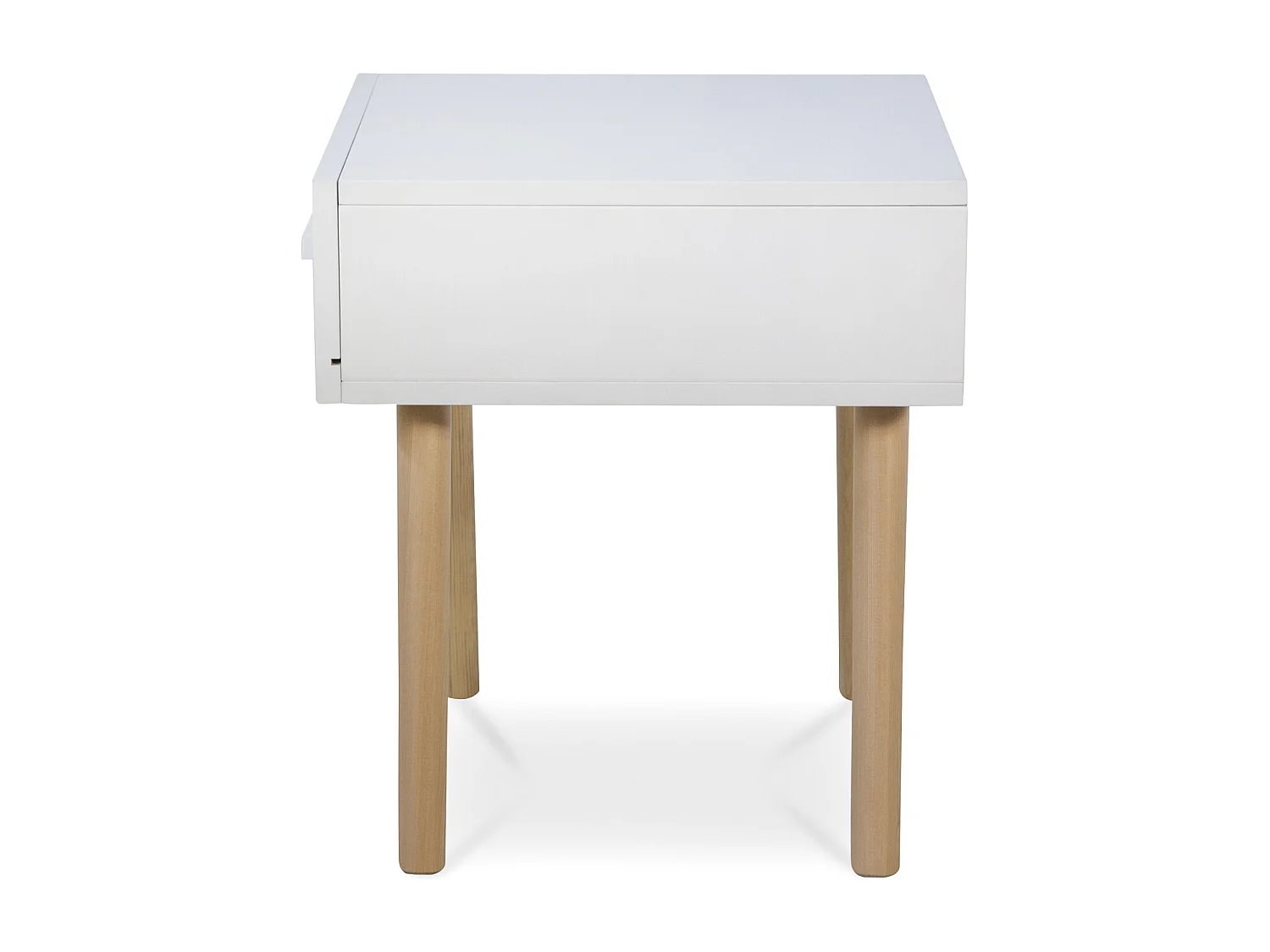 Nachttisch 40x46x40 cm weiß Nachtschrank Schlafzimmer Beistelltisch Schrank Kiefernholz Schublade