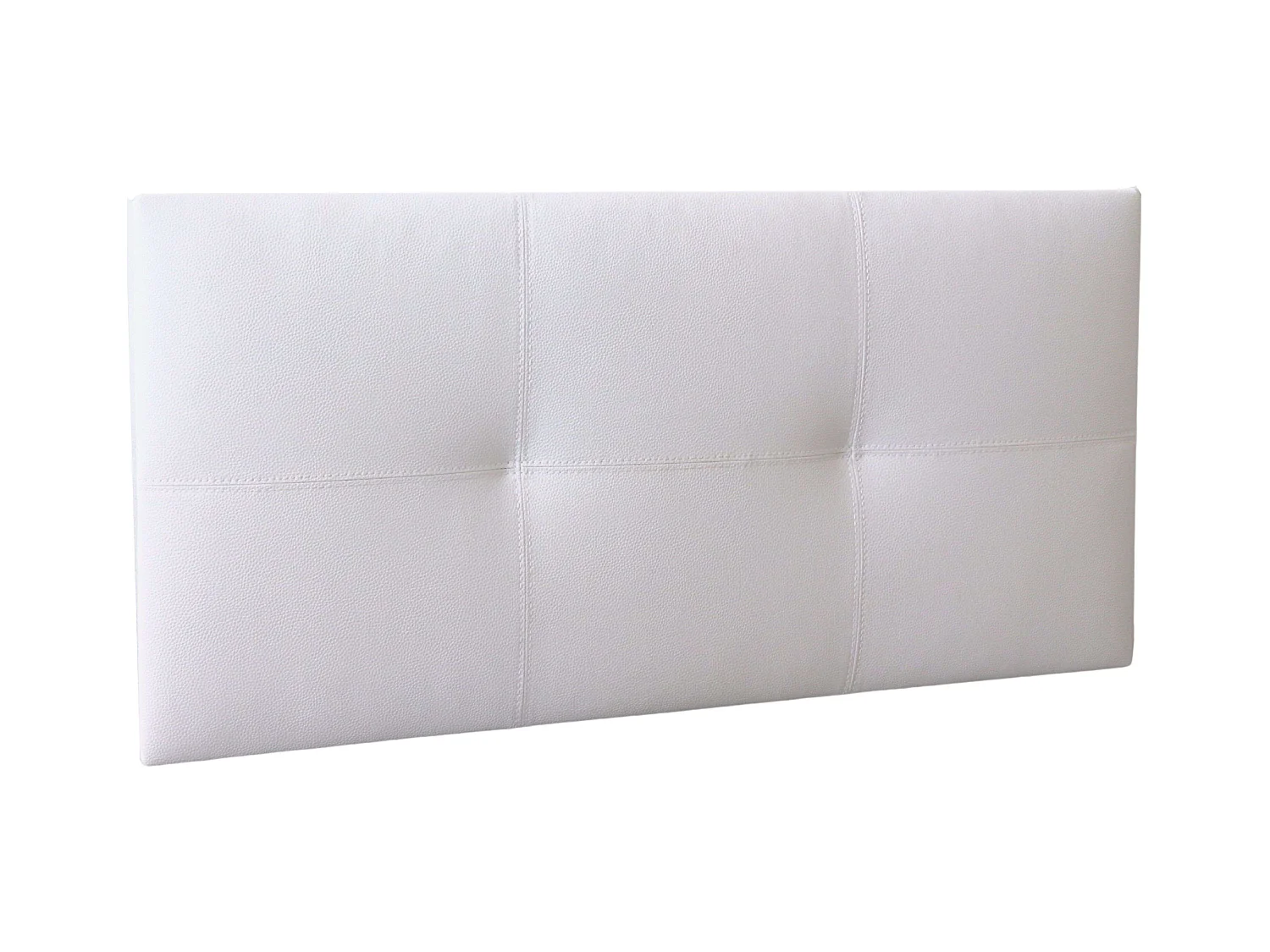 Cabeceira Isabella Cama Individual. Couro Sintético Branco 105x52 cm