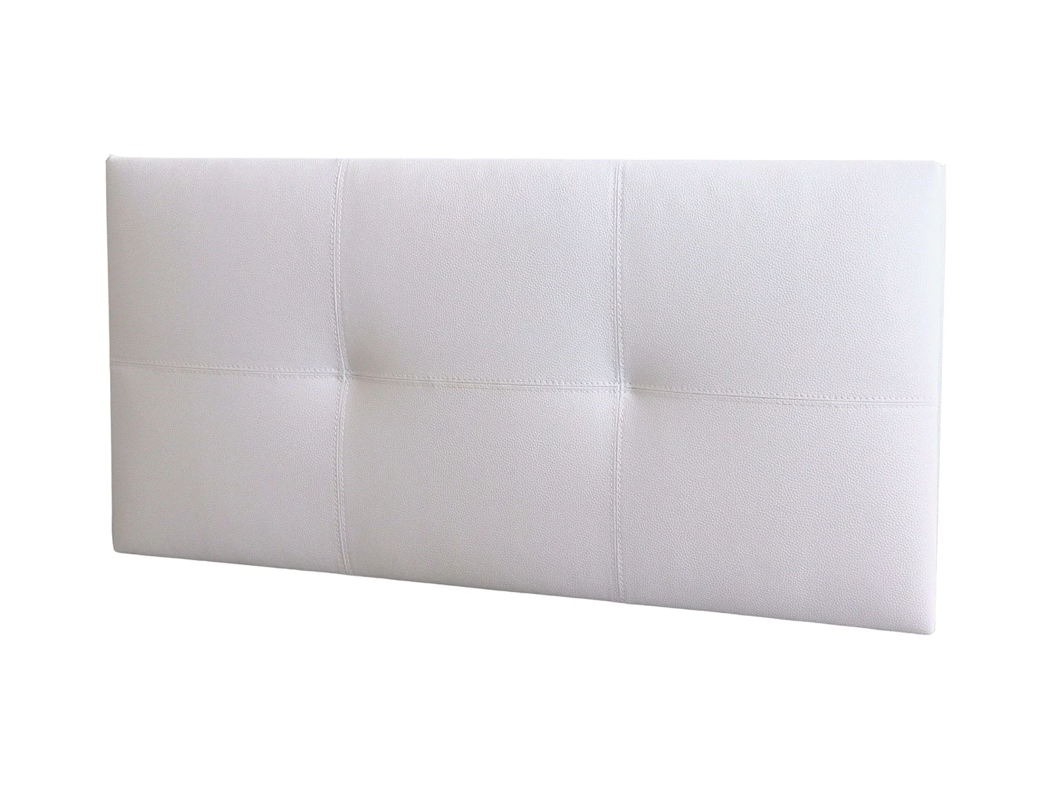 Cabeceira Isabella Cama Individual. Couro Sintético Branco 105x52 cm