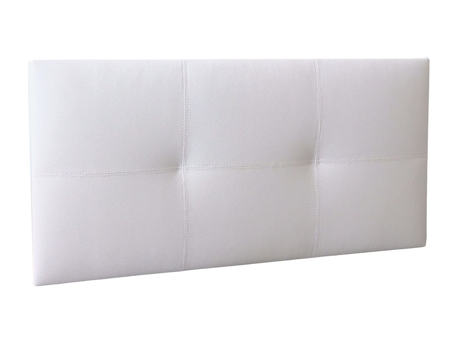 Cabeceira Isabella Cama Individual. Couro Sintético Branco 105x52 cm