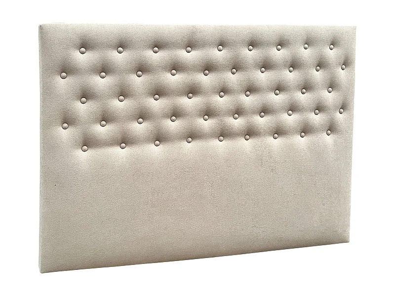 Cabecero Inverness Cabezal Tapizado Dormitorio Matrimonio Beige 165 cm