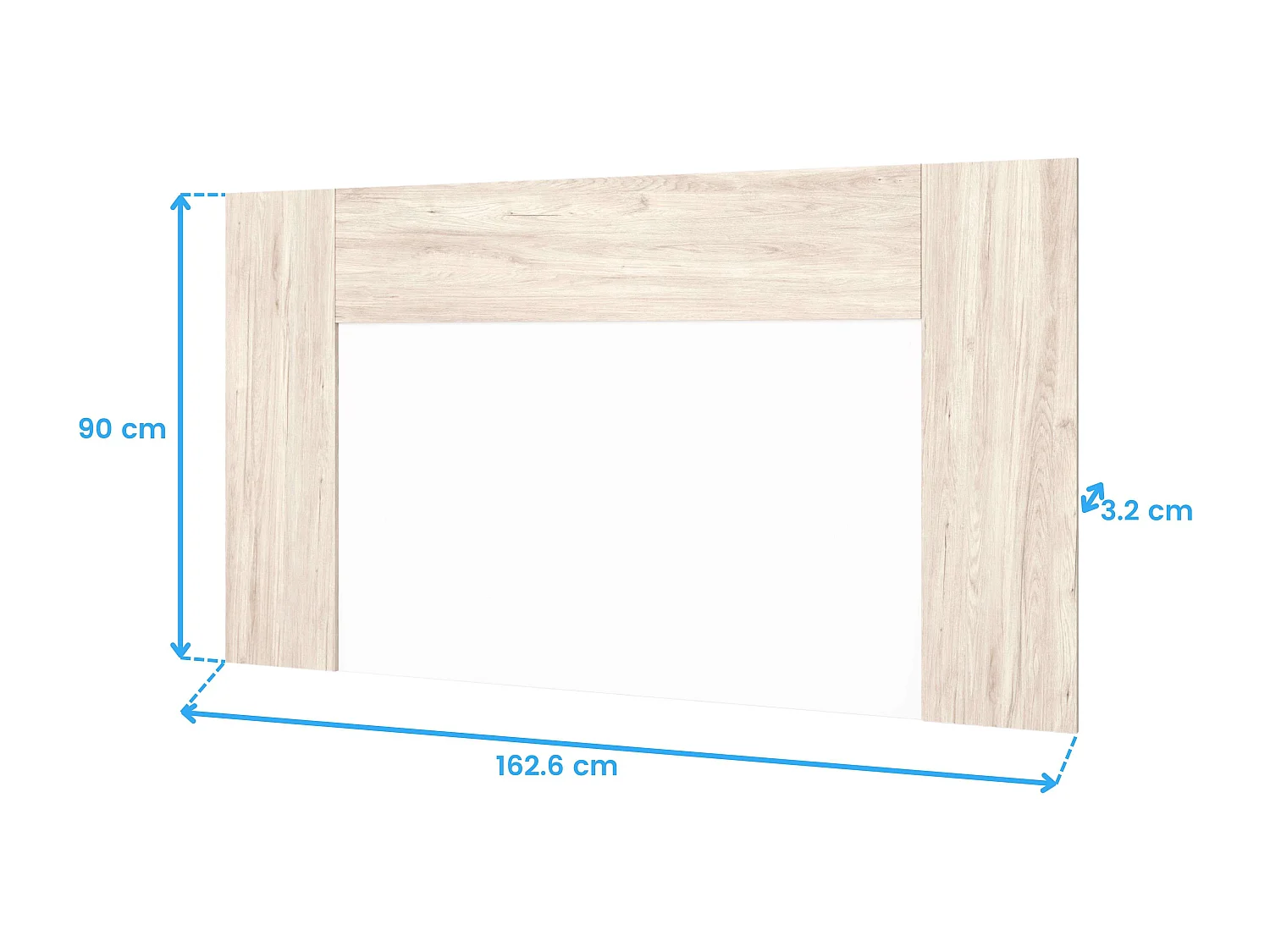 Pack muebles dorm. cabecero, cómoda y mesita 2 caj. blanco mate/sahara