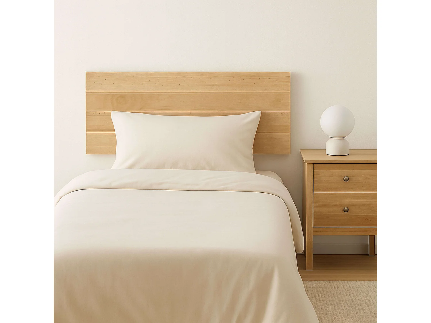 Cabeceira de cama 90 Youth Madeira de pinho branco/carvalho 110 cm