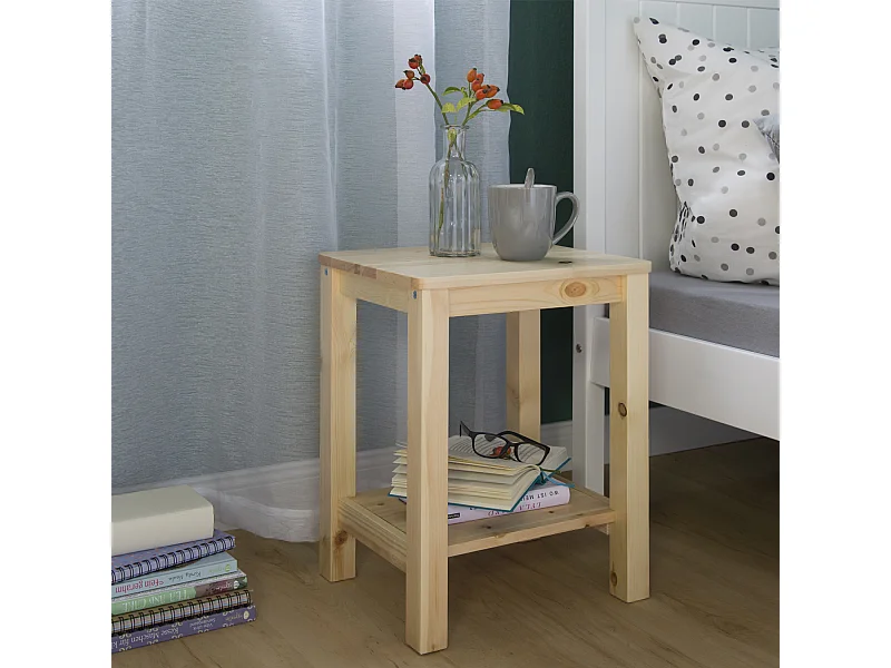 Nachttisch 47x32x38 cm natur Sofatisch