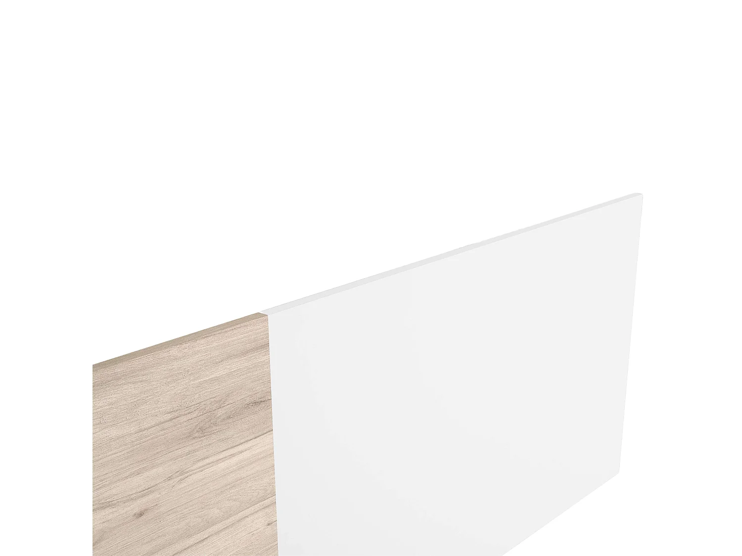 Nova cabeceira de casal para cama de casal 150 cm branca e sahara 209x53 cm