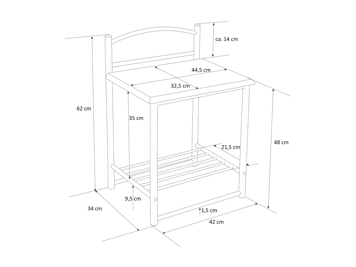 Szafka nocna 64x40x33 cm Czarna