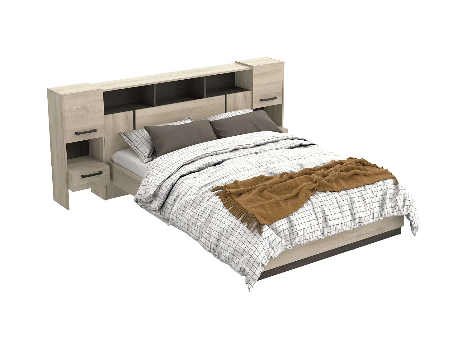 Cabecero Watson Roble Kronberg/Waterford Matrimonio 135/140/150 cm