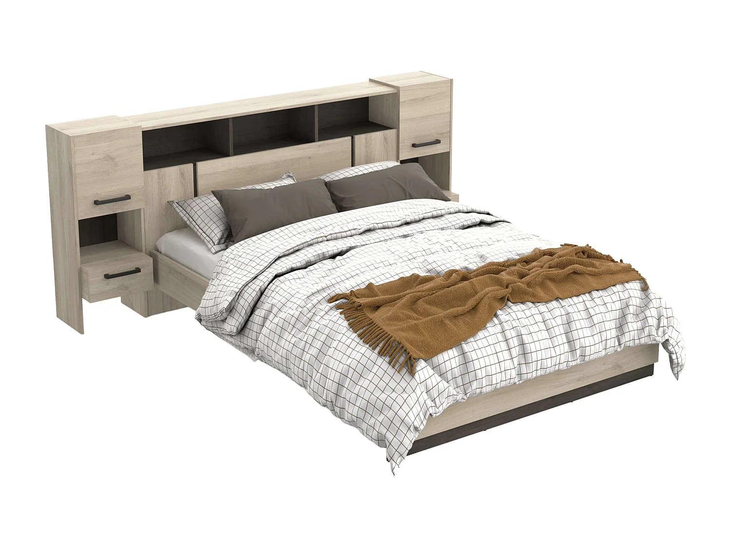 Cabeceira Watson Kronberg/Waterford Oak, Dupla, 135/140/150 cm