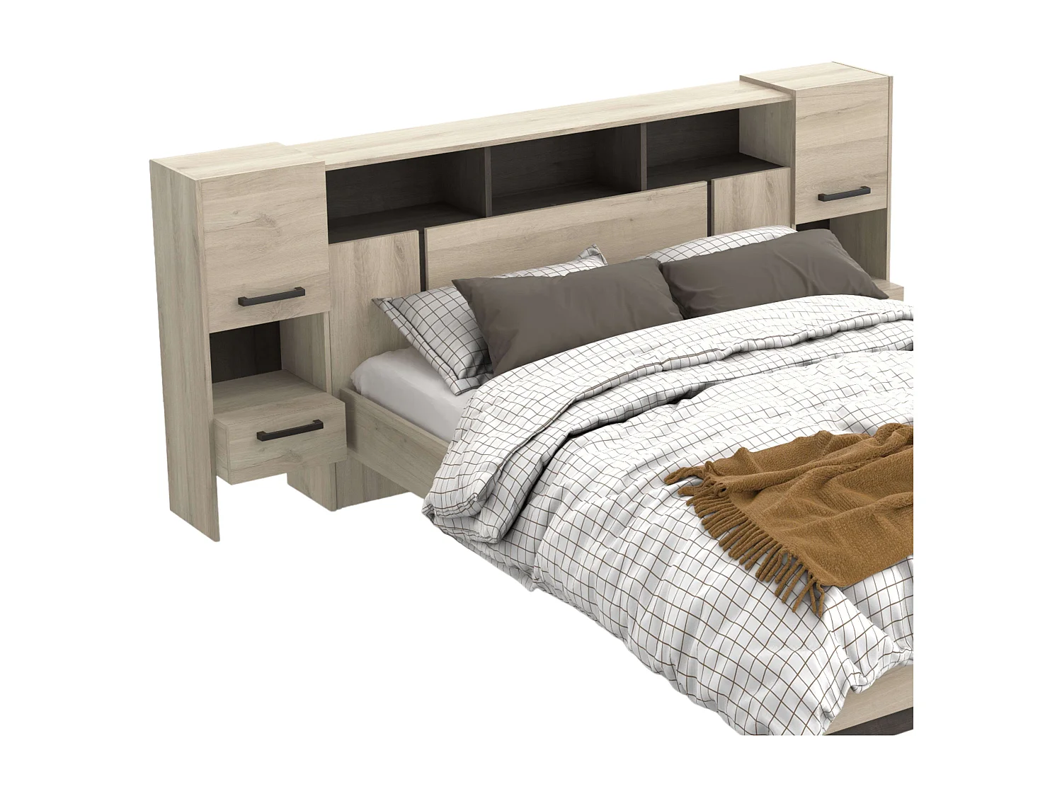 Cabeceira Watson Kronberg/Waterford Oak, Dupla, 135/140/150 cm