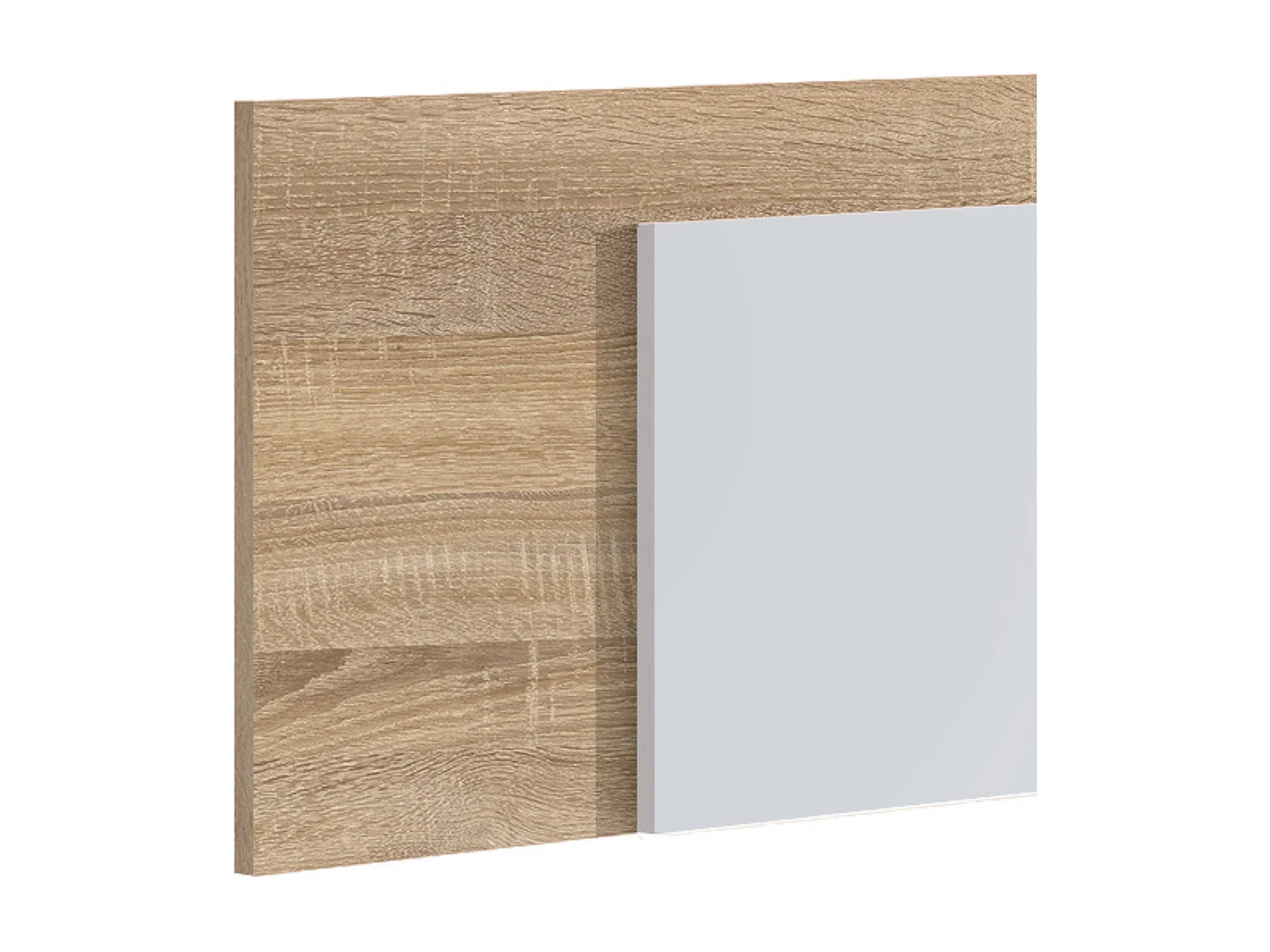 Cabecero Cama Juvenil Superpuesto Blanco/Roble 185x50x3 cm