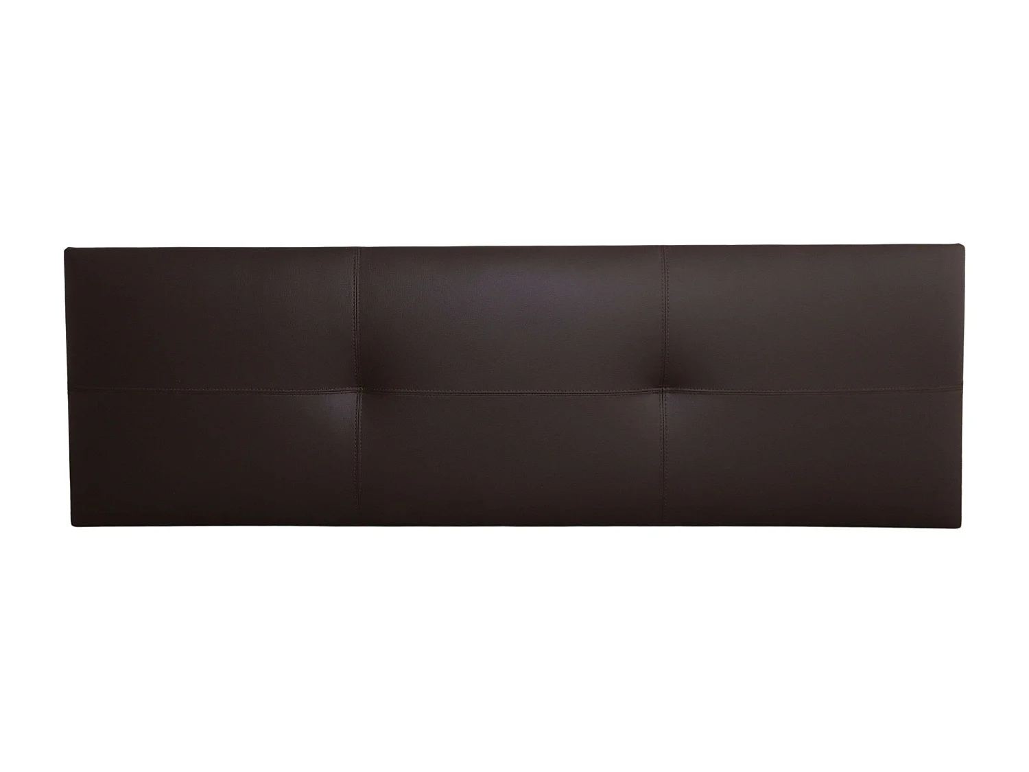 Tête de lit Isabella Double en similicuir Marrón chocolat 165x52 cm