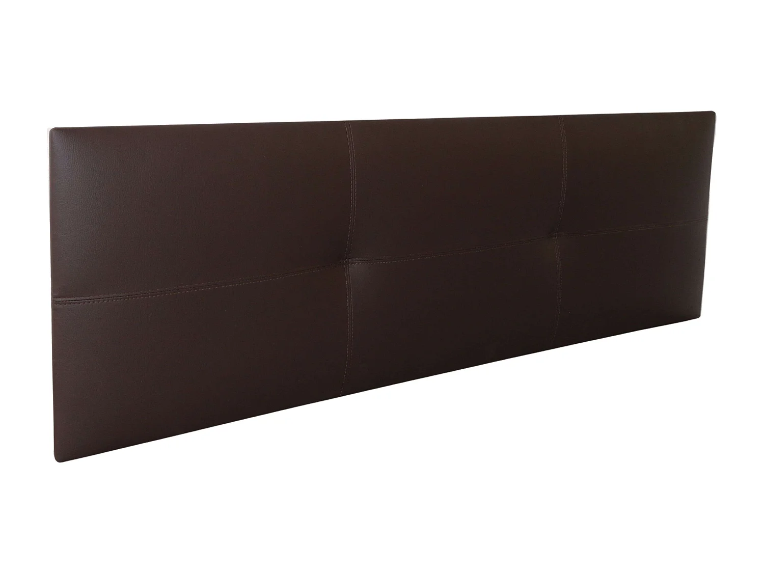 Cabeceira Isabella Cama de Casal Couro Sintético Marrom Chocolate 165x52 cm
