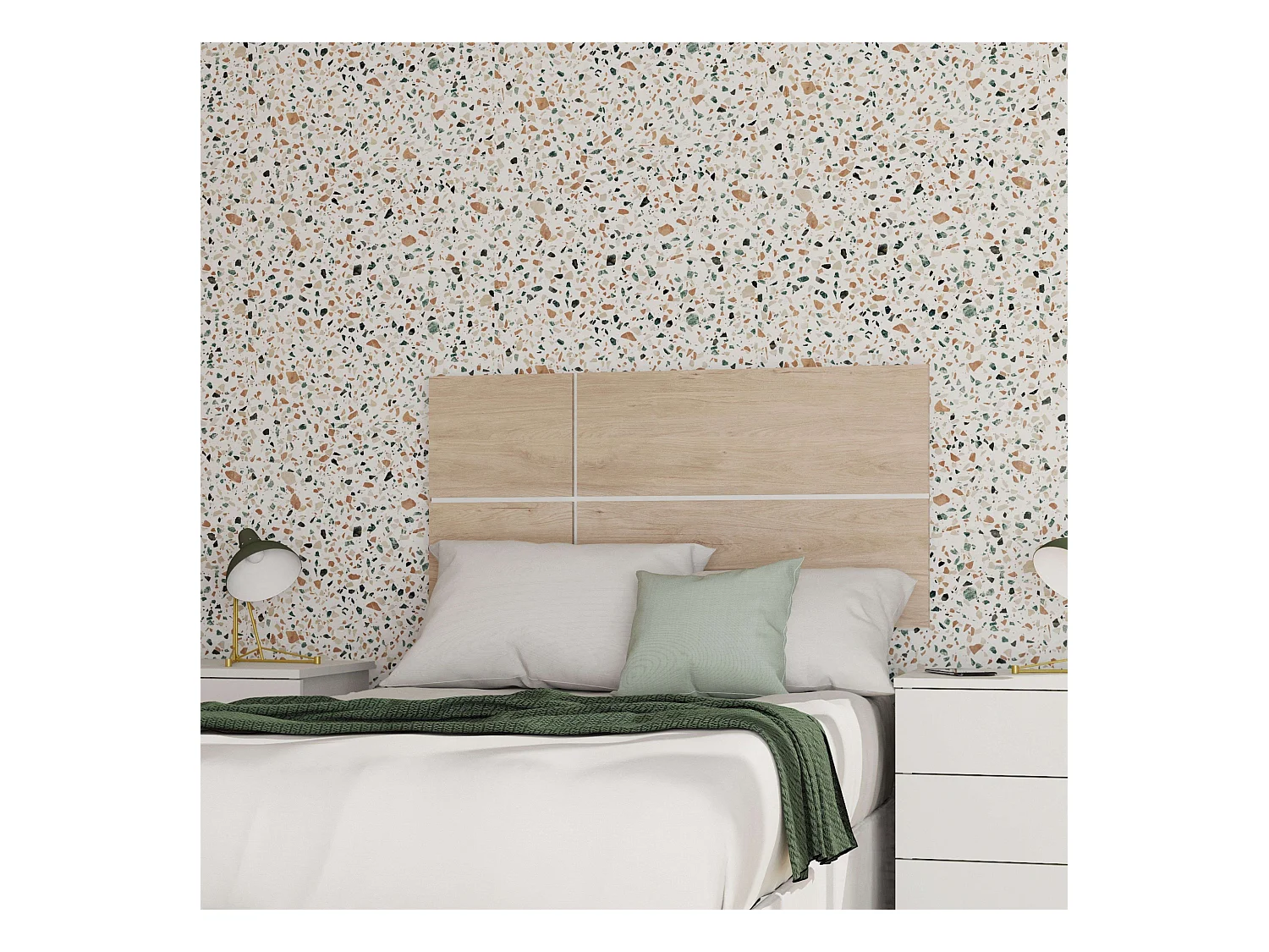 Cabecero de cama 90 cm para Dormitorios Juveniles Roble Aurora