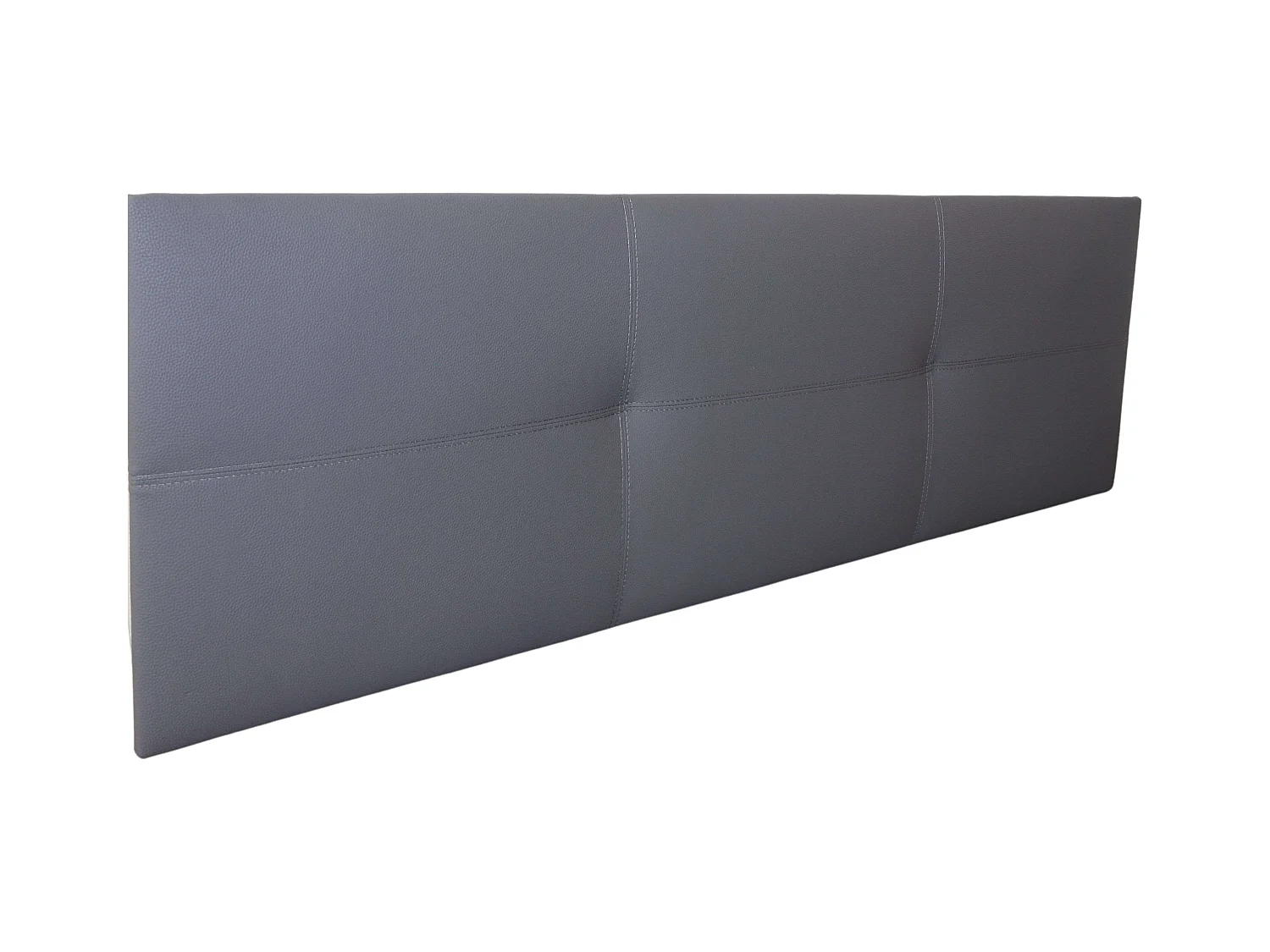 Tête de lit Isabella Lit Double Similicuir Gris 165x52