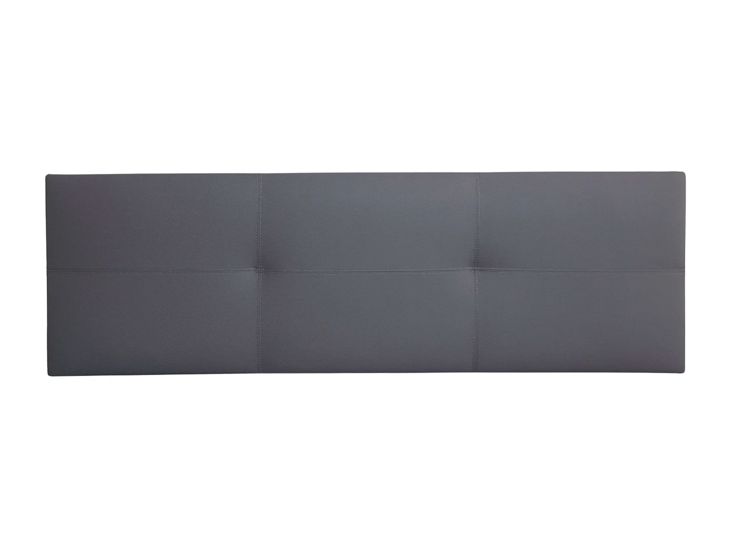 Cabeceira Isabella Cama Casal Couro Sintético Cinza 165x52