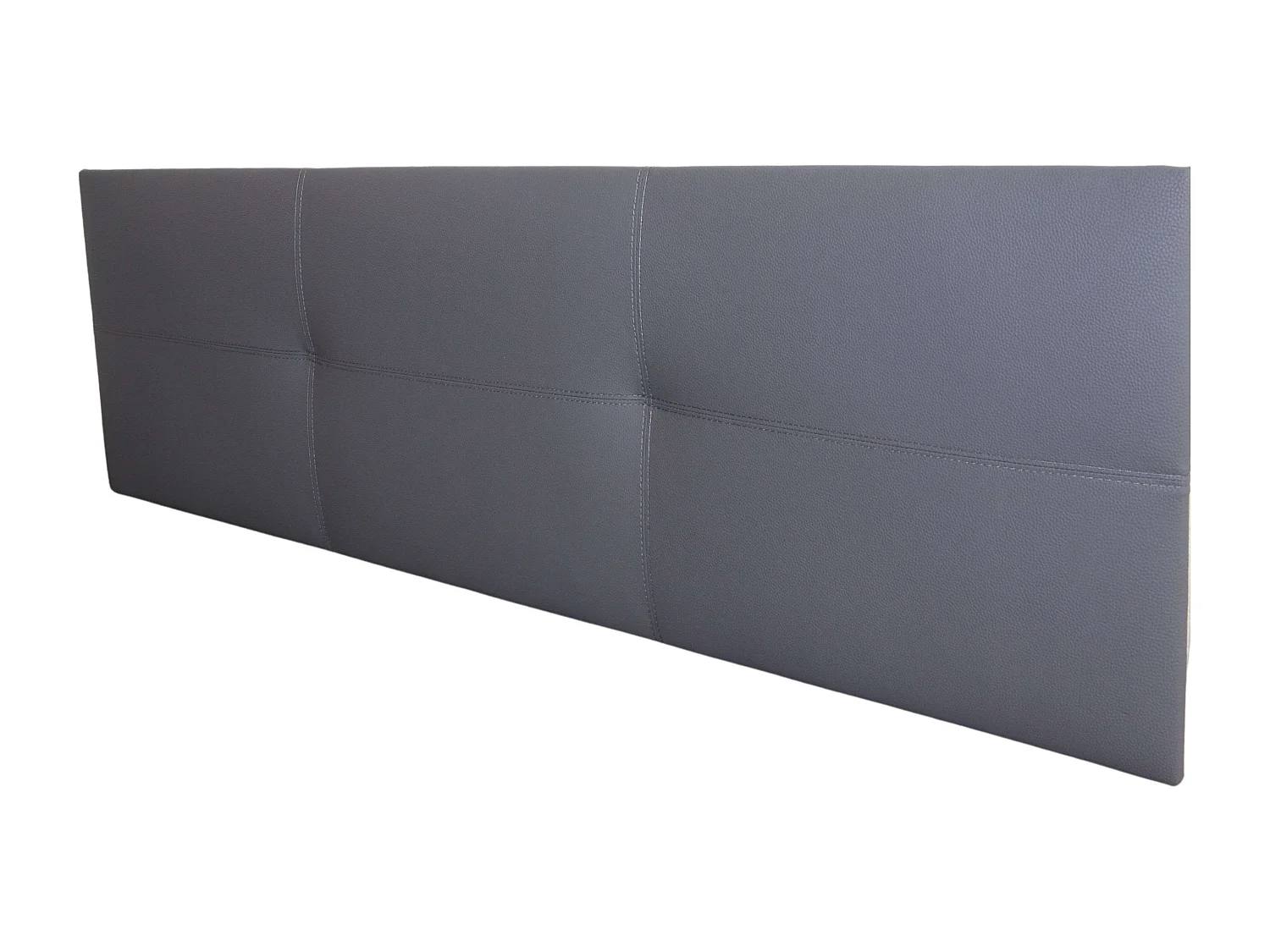 Cabeceira Isabella Cama Casal Couro Sintético Cinza 165x52