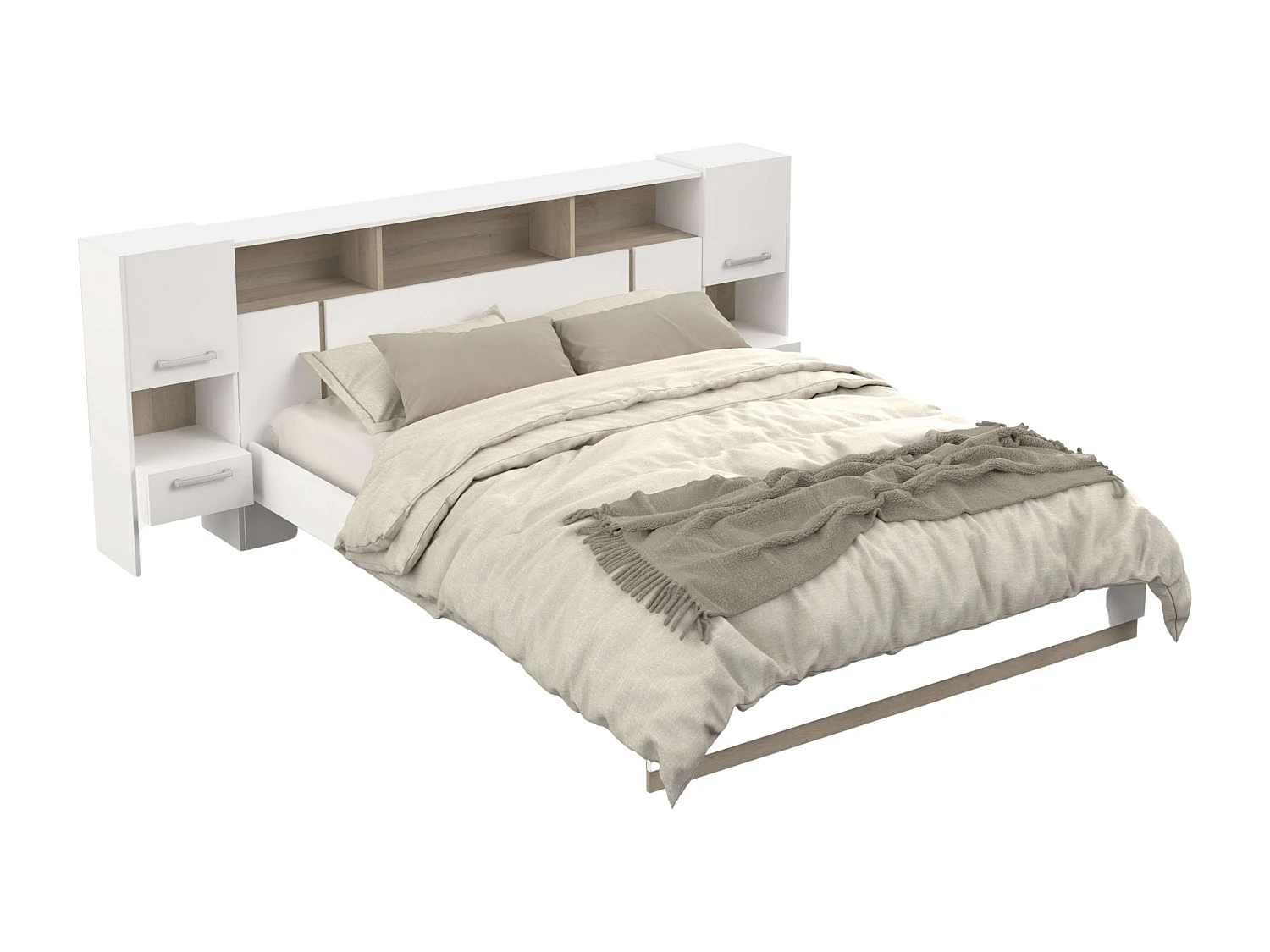 Cabeceira Watson Kronberg Carvalho Branco Mate 135/140/150 cm