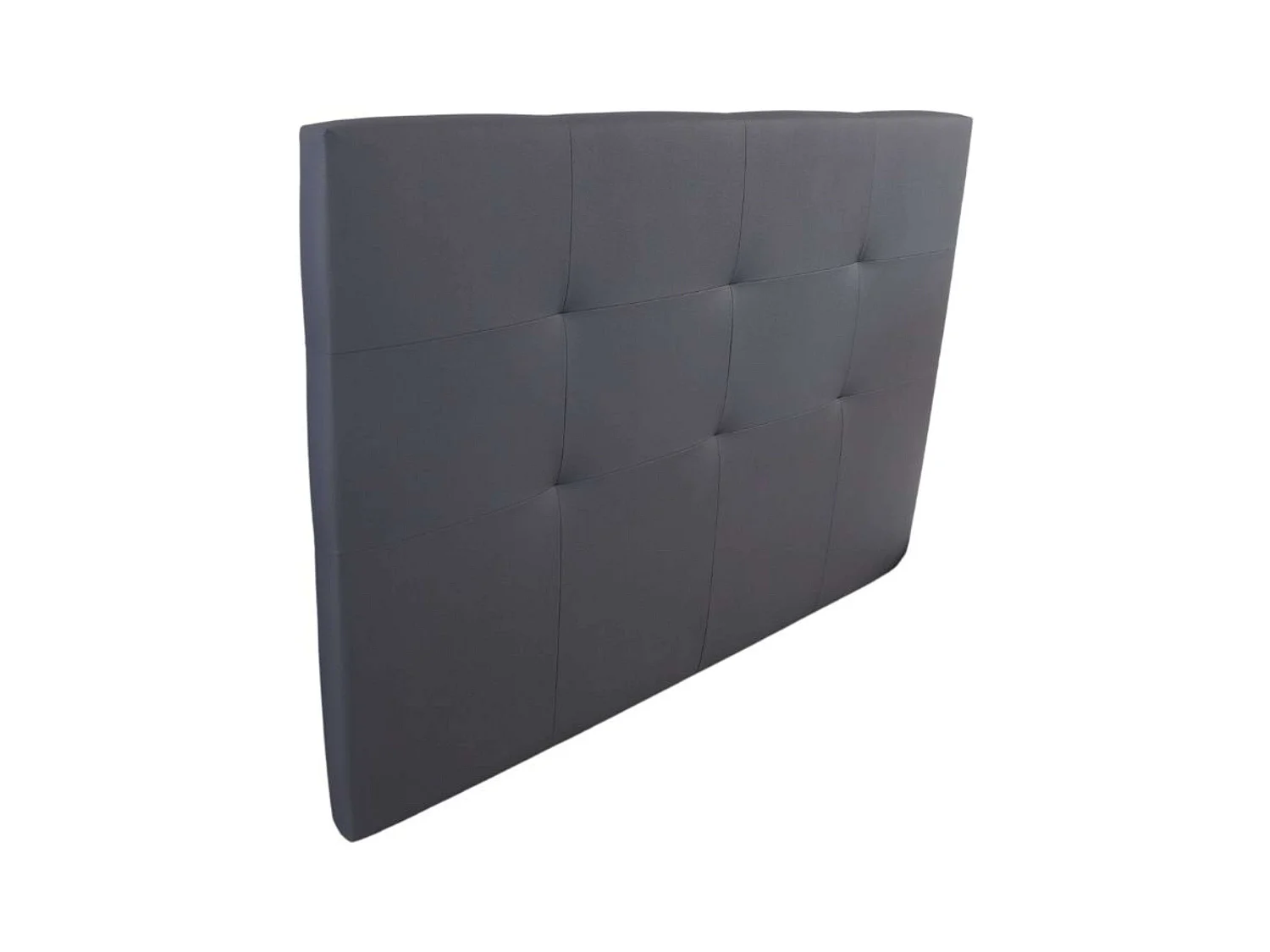 Cabecero Anais de Polipiel Gris para Cama Matrimonio 165,5 x 118 cm