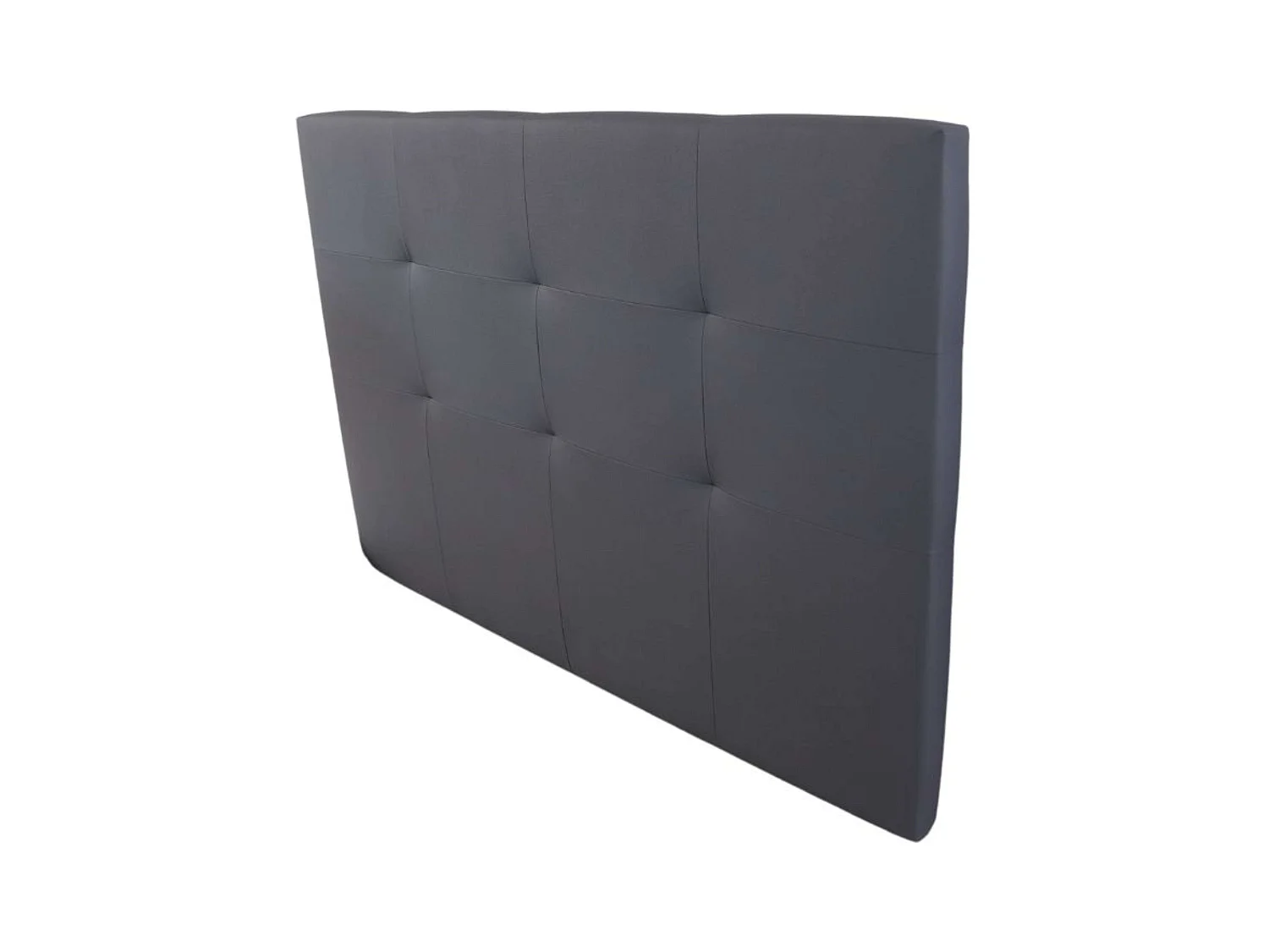 Cabecero Anais de Polipiel Gris para Cama Matrimonio 165,5 x 118 cm