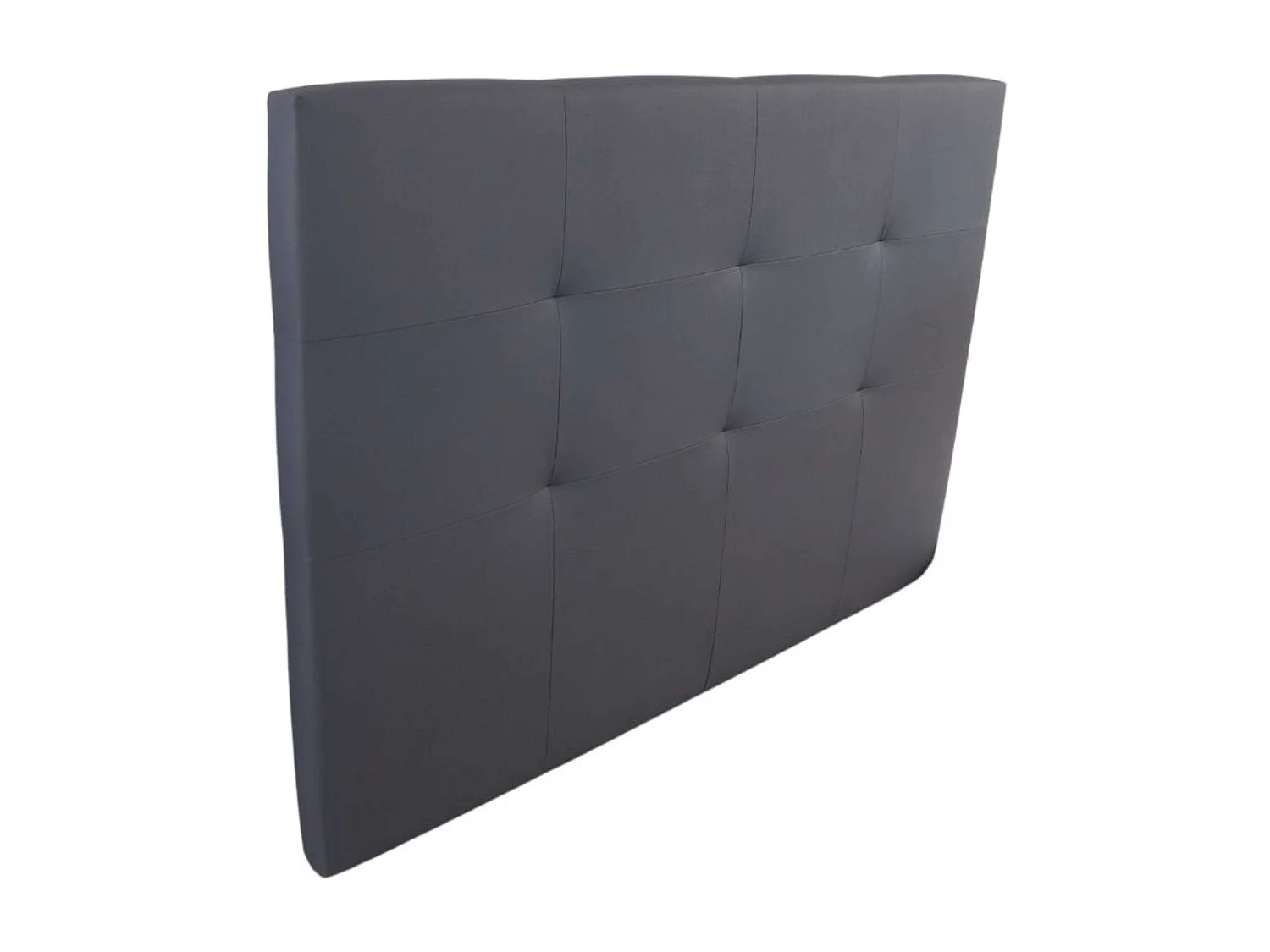 Cabecero Anais de Polipiel Gris para Cama Matrimonio 165,5 x 118 cm