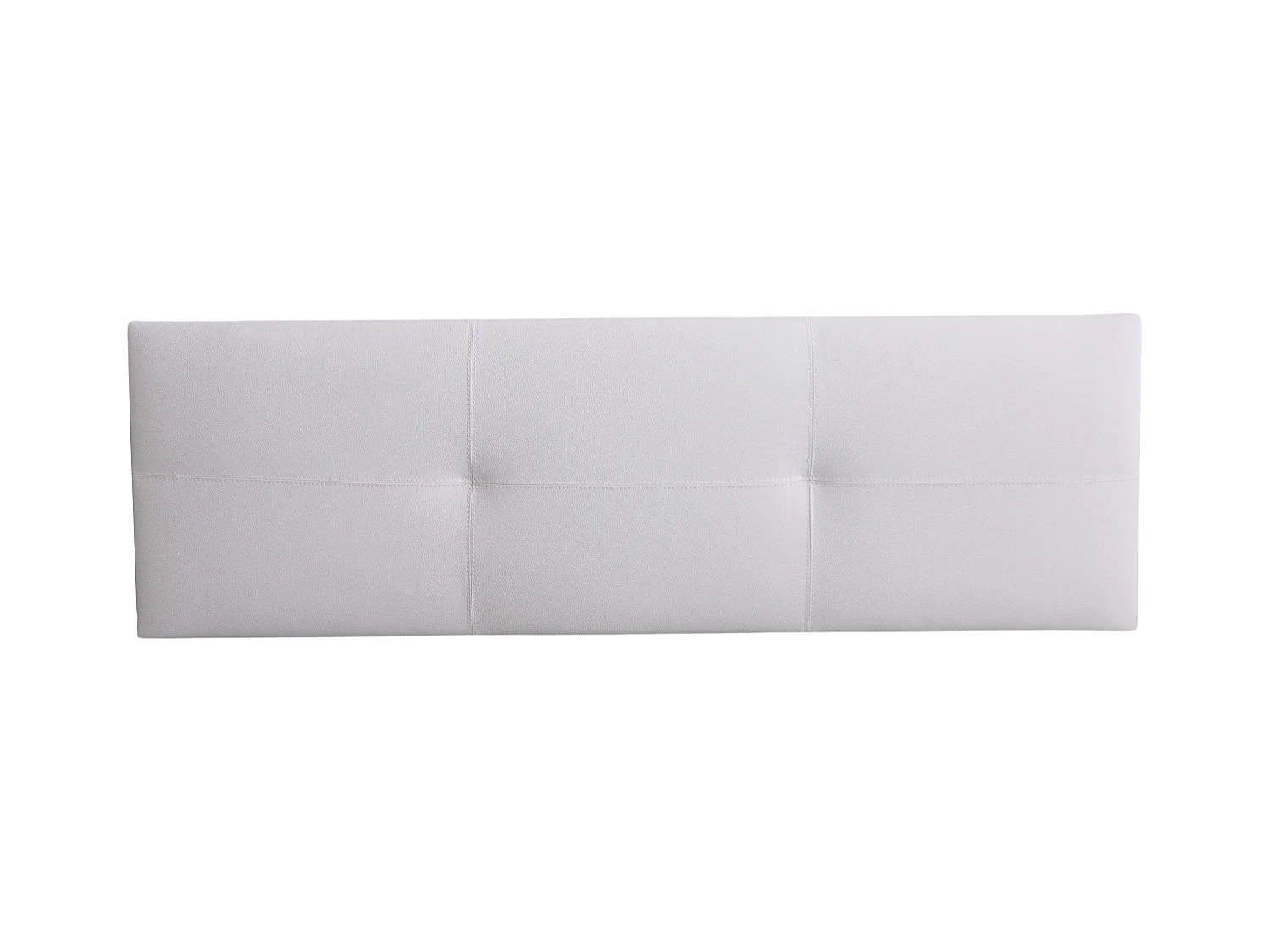 Tête de lit Isabella pour lit double en similicuir blanc 165x52 cm