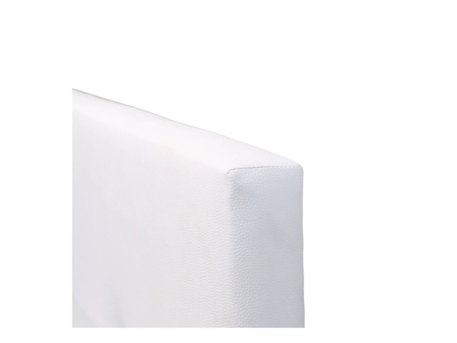 Tête de lit Isabella pour lit double en similicuir blanc 165x52 cm