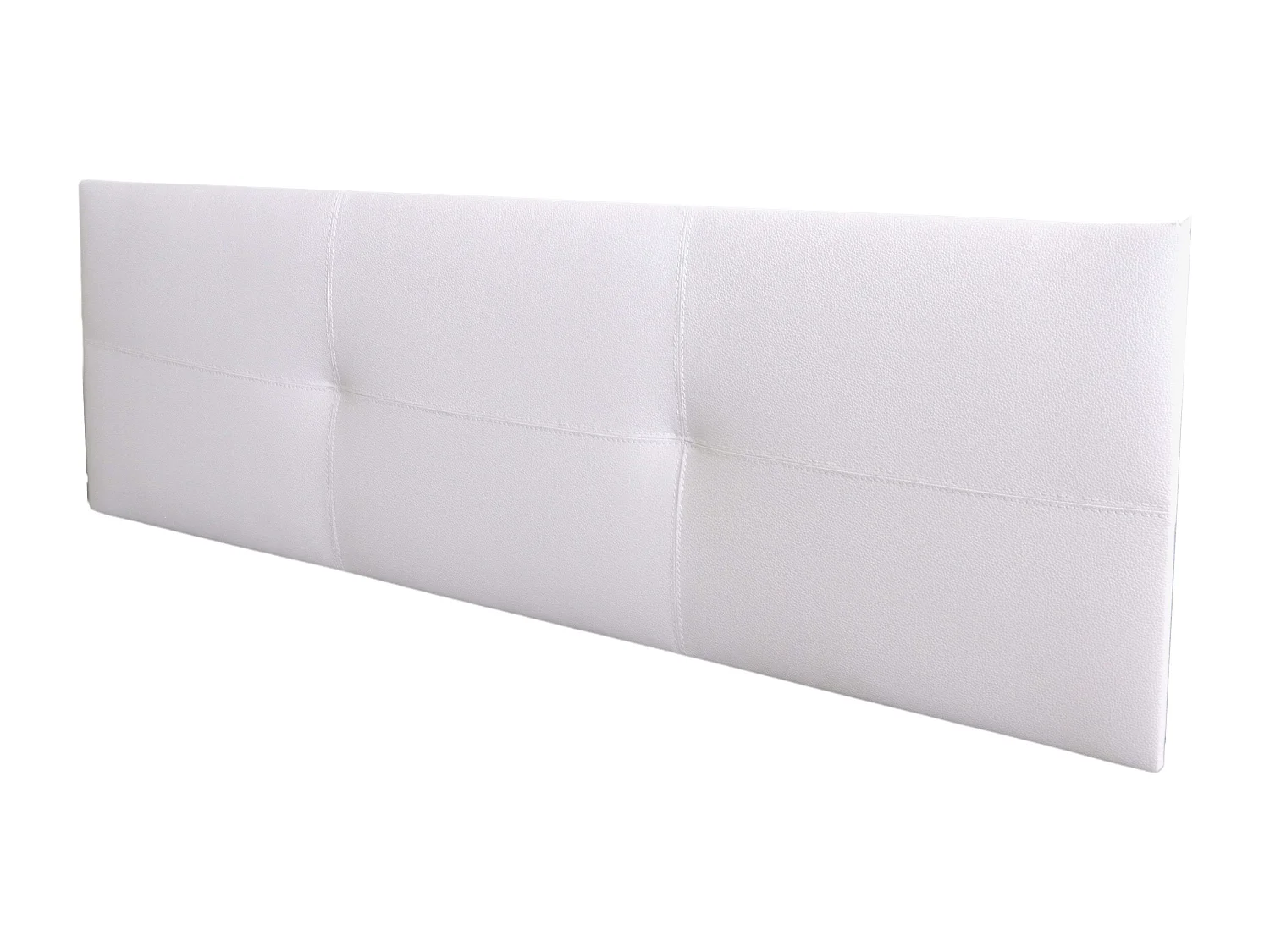 Cabeceira Isabella Cama Casal Couro Sintético Branco 165x52 cm