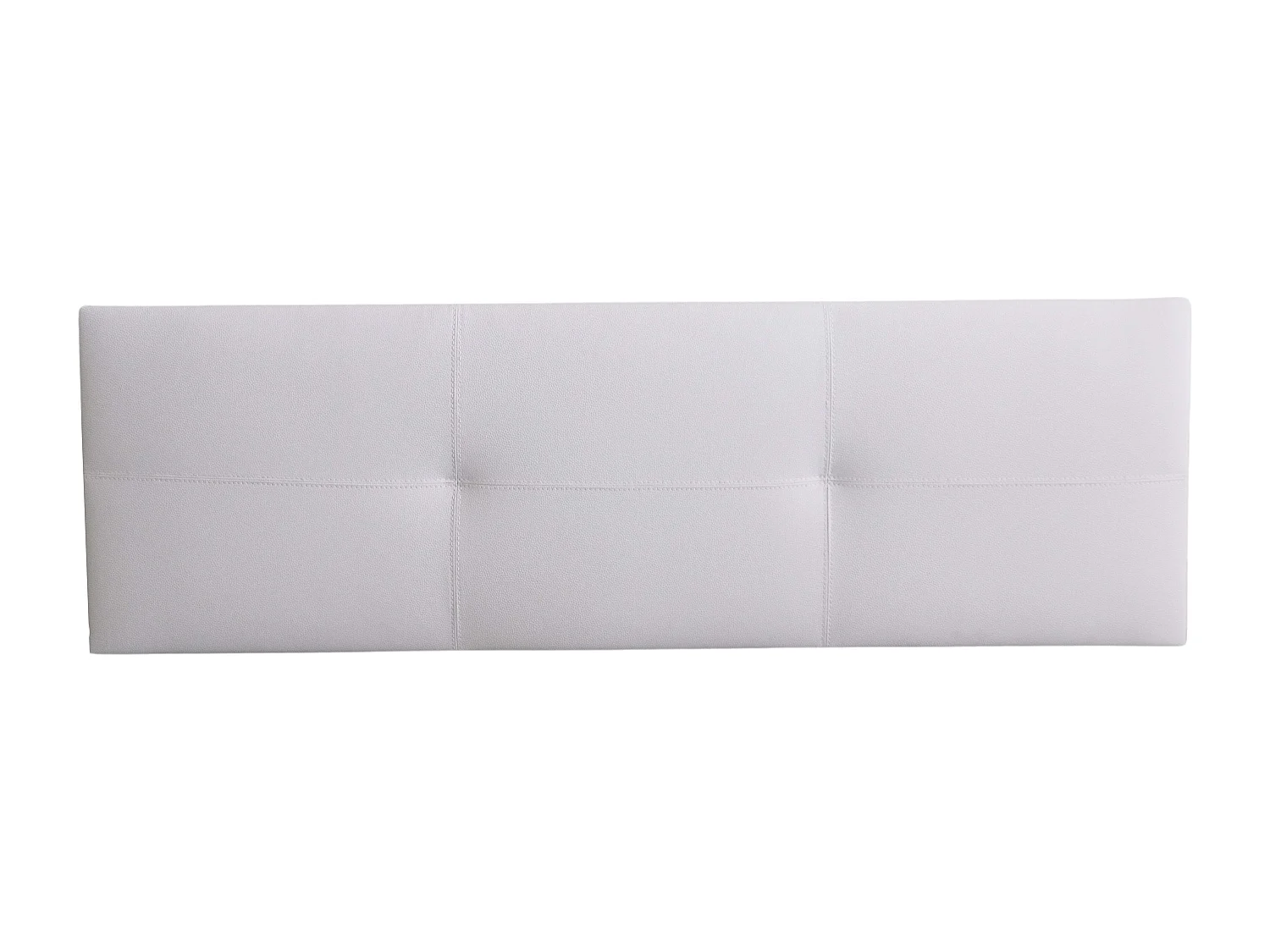 Cabeceira Isabella Cama Casal Couro Sintético Branco 165x52 cm
